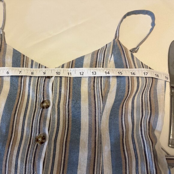 Cotten Blue Summer Maxi Dress with pockets M/L - Picture 5 of 10